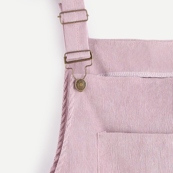 ➕🆕♥️Pink Corduroy Overall front pocket Dress - Picture 6 of 8