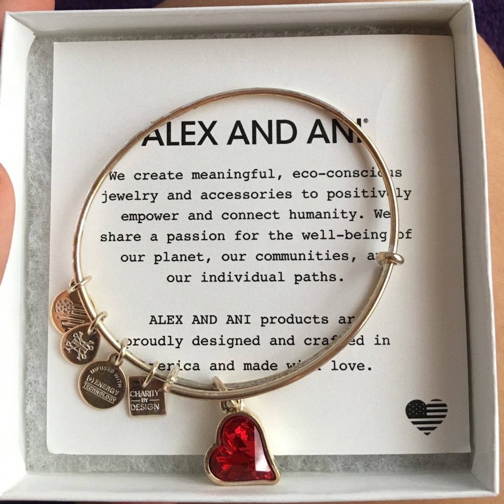 Alex and ani heart bracelet