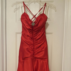 Jessica McClintock Stunning Red Evening Gown