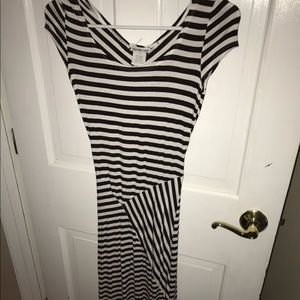 Maxi open back striped dress