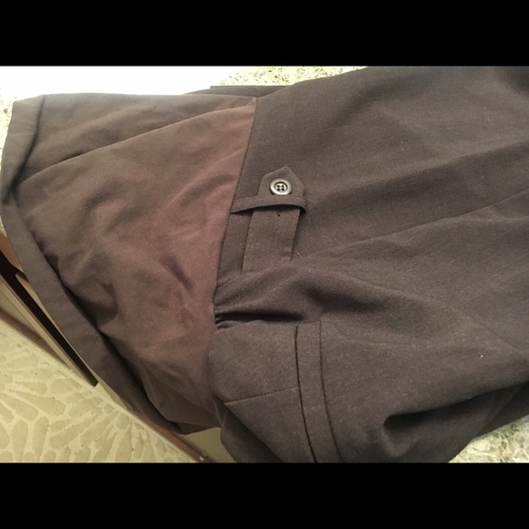 Full Panel chocolate brown maternity pants - Picture 2 of 4