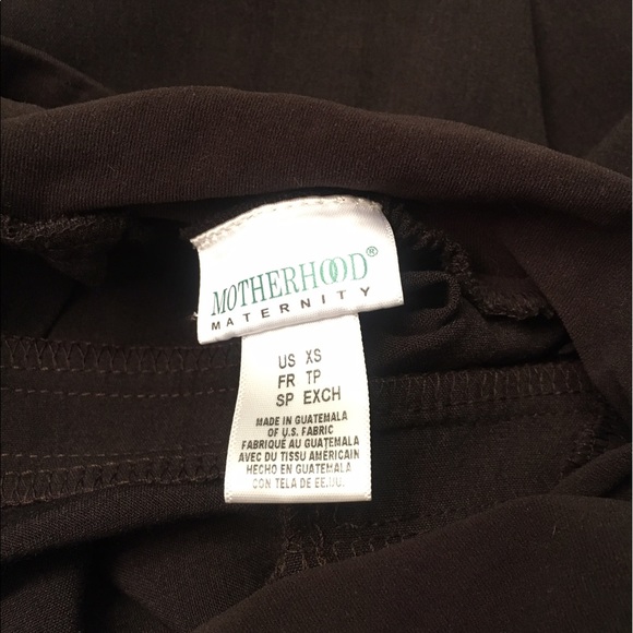 Full Panel chocolate brown maternity pants - Picture 3 of 4