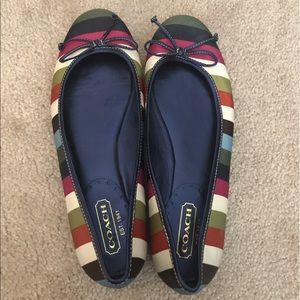 100% Authentic multicolor Coach Flats