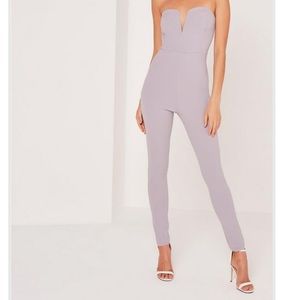 Crepe V Bar Jumpsuit