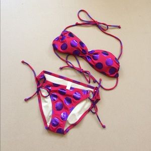 VS Hot Pink Purple Polka Dots Bikini