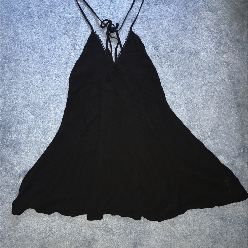 Black boho dress