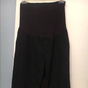 Full panel black maternity pants