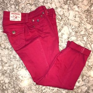 Hot pink True Religion Jeans
