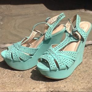 Teal wedges