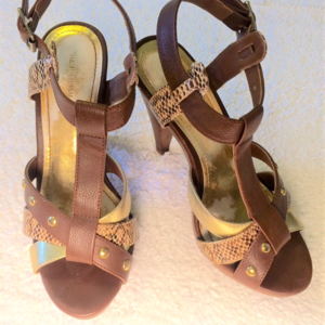 H&M brown leather heels