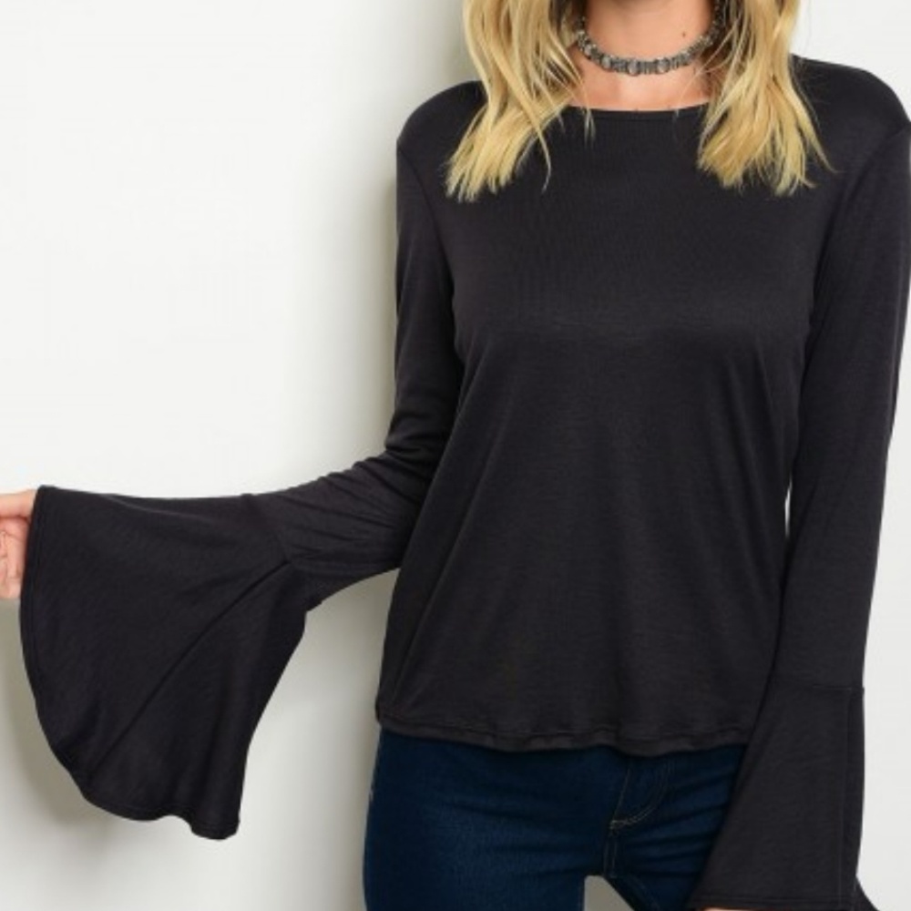 Beautifully Boho in Black Bell Sleeves..1 left!!!