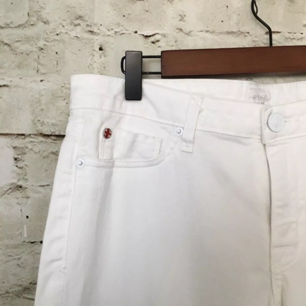 Hudson Ferris Flare White Denim Jeans Sz 31 - Picture 5 of 6