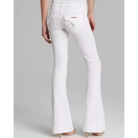 Hudson Ferris Flare White Denim Jeans Sz 31 - Picture 2 of 6