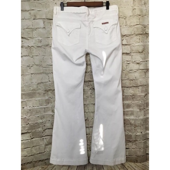 Hudson Ferris Flare White Denim Jeans Sz 31 - Picture 4 of 6