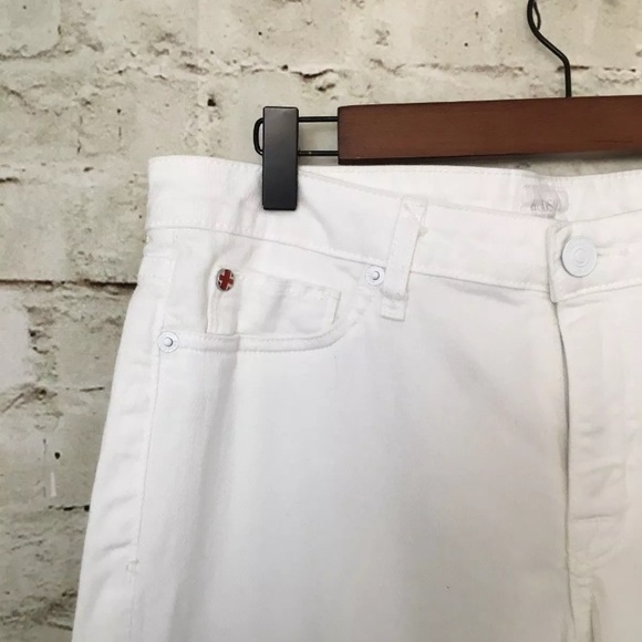 Hudson Ferris Flare White Denim Jeans Sz 31 - Picture 5 of 6