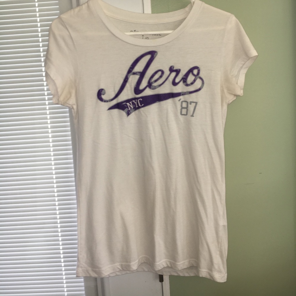 Baseball Tee Styled Aéropostale Tee- Size L