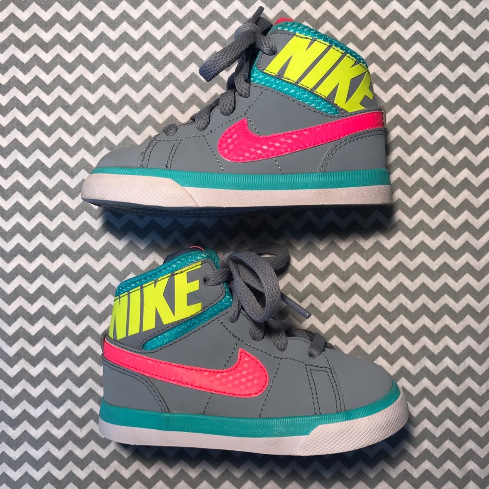 Neon Toddler Girl Nike High Tops