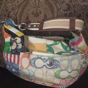 Multi color coach purse