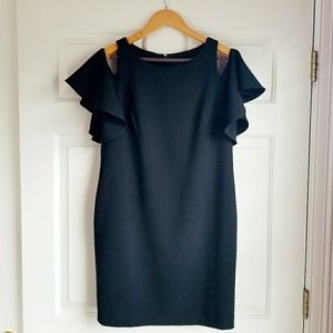 Cynthia Rowley Flutter Sleeve Little Black Dress