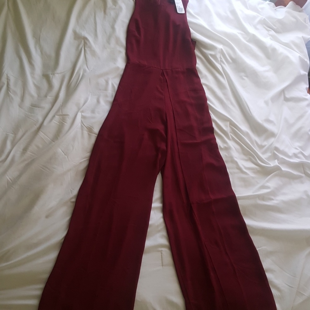 Maroon/deep red Forever 21 jumpsuit