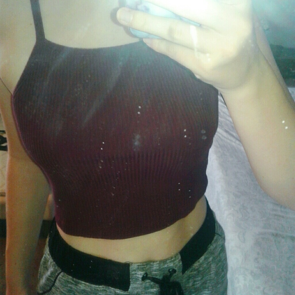 Aeropostale Maroon Crop Top