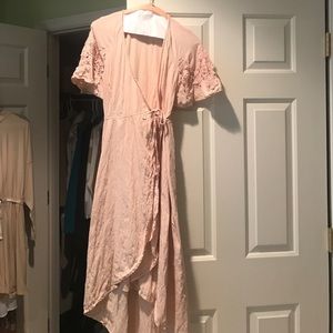 Pink flowy dress