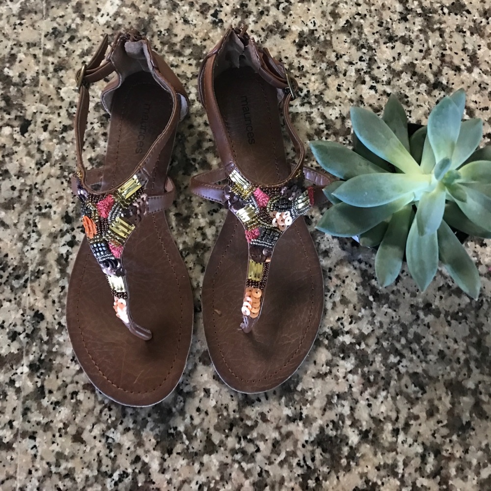Maurice's Beaded Sandals