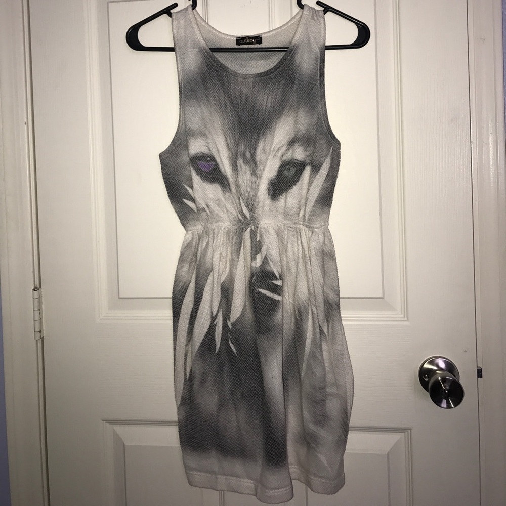 Wolf face tank dress