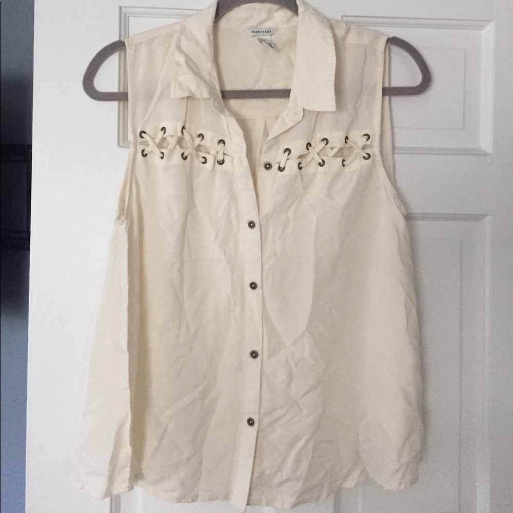Button down light-weight blouse