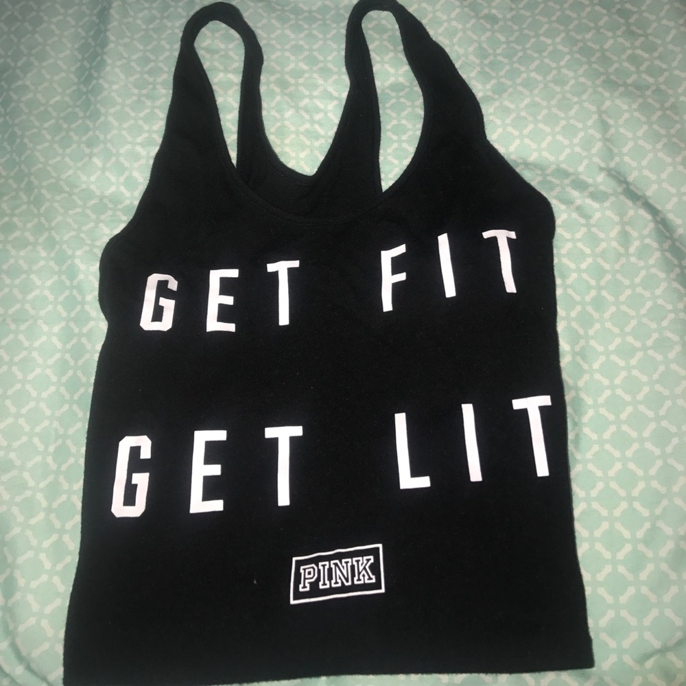 PINK Graphic Racerback Tank
