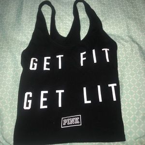 PINK Graphic Racerback Tank