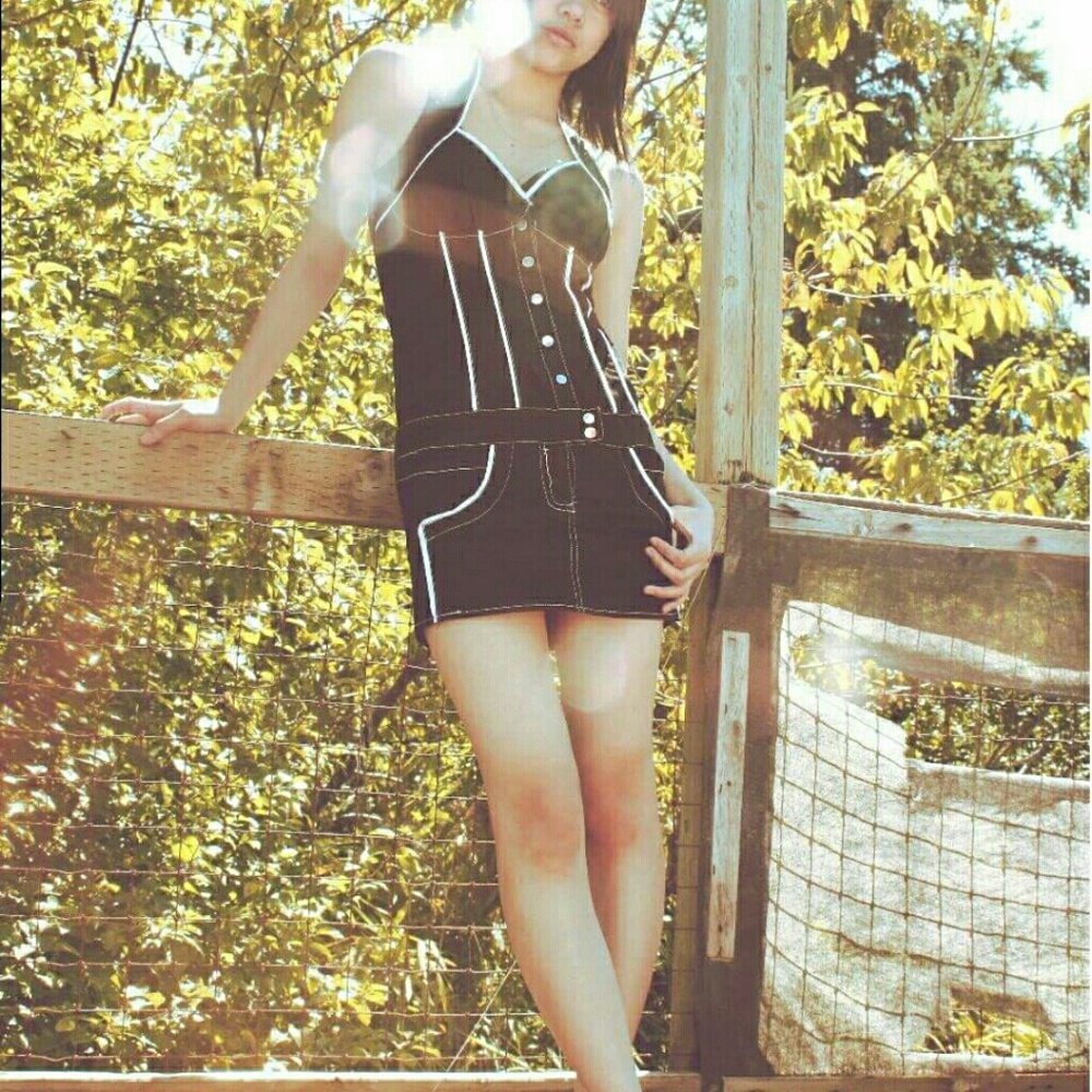 Black Halter Top Mini Dress