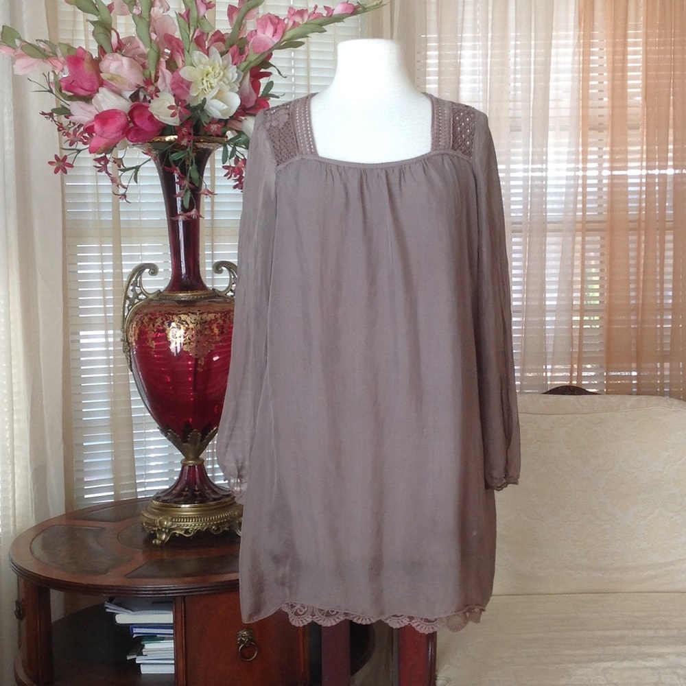 Guilia brown dress made in Italy