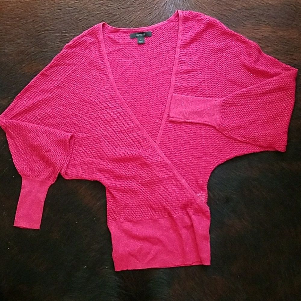 Shimmery open weave top