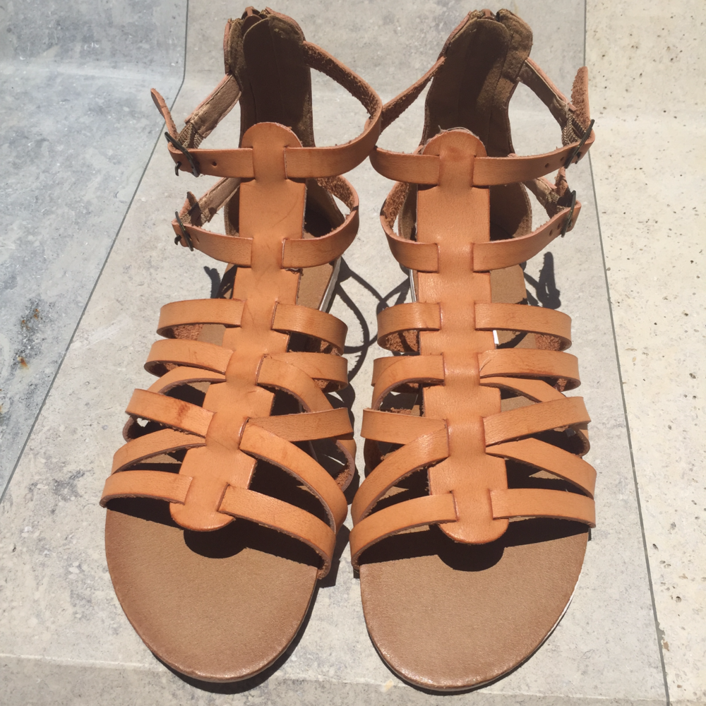 Brown Strappy Summer Sandals NWOT