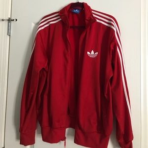 Size large red Adidas zip up!