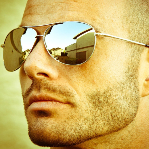 SOLD**NWT Gold Aviators w/Mirrored Lenses - Picture 2 of 2