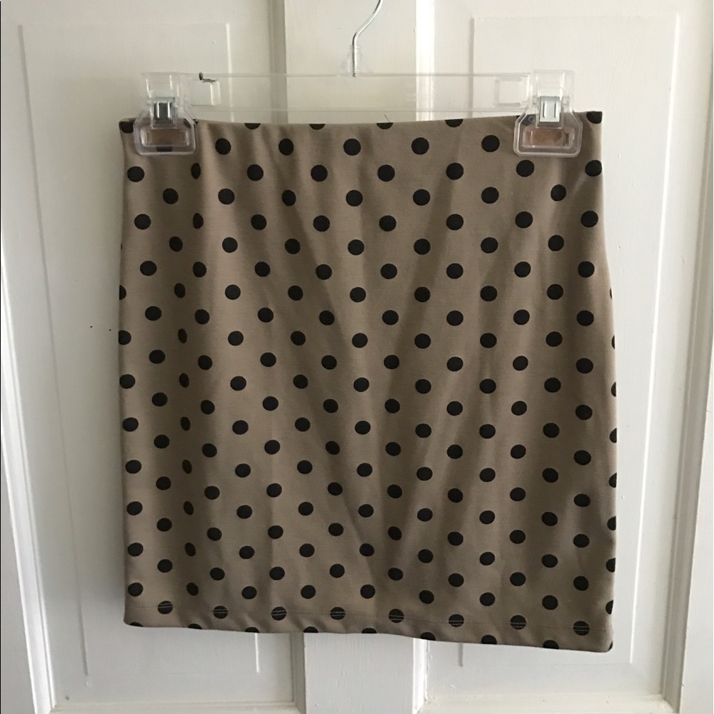 Polka dot pencil skirt