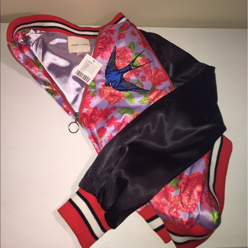 NWT Urban Outfitters XS Silky Bomber Jacket