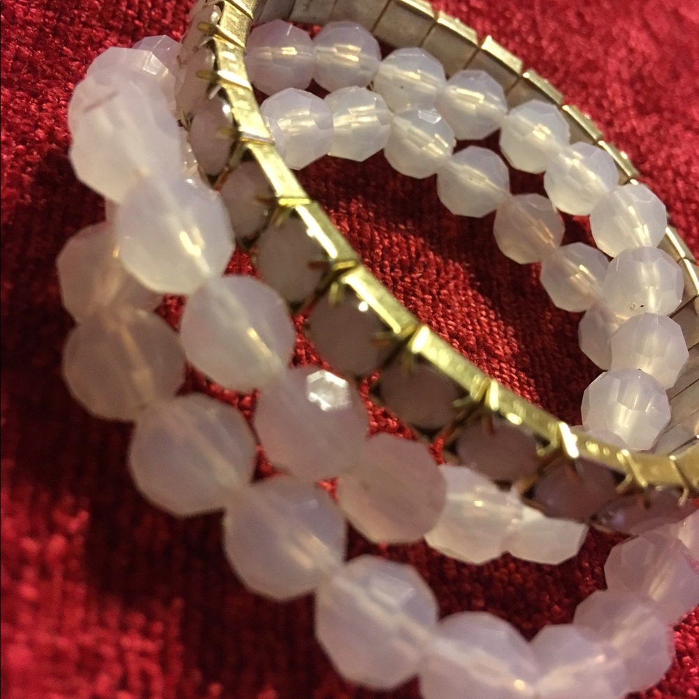 Pale Pink Stretch Bracelet Set