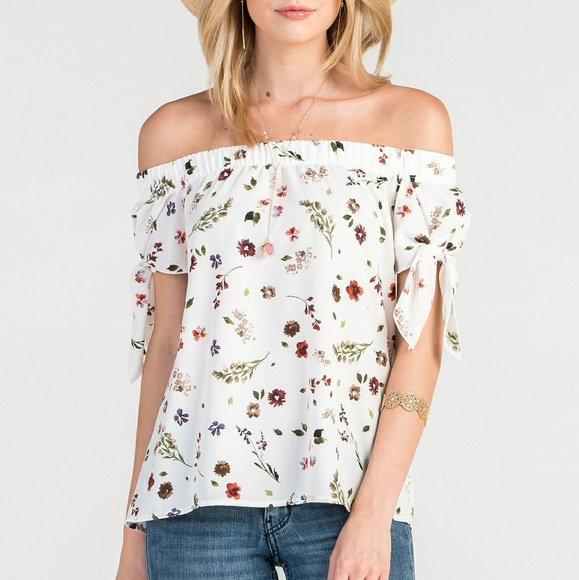 Marissa Off Shoulder Flower Print S - Picture 2 of 3