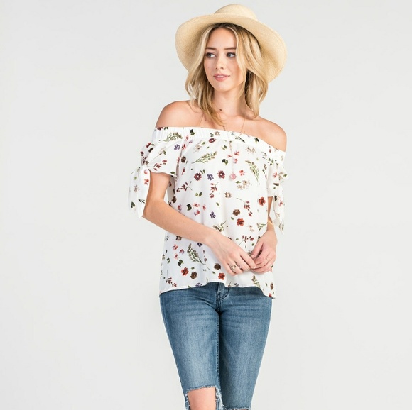 Marissa Off Shoulder Flower Print S - Picture 3 of 3