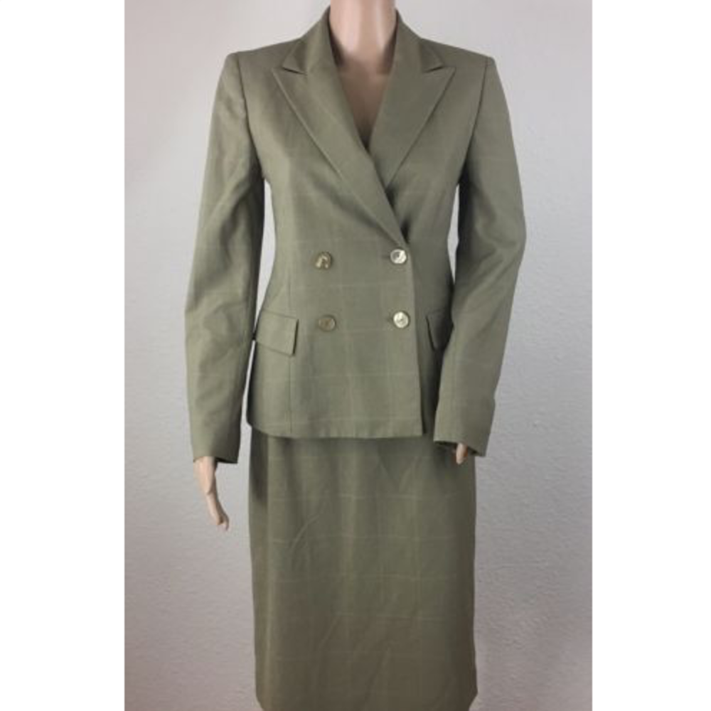 KASPER Women's Light Green Career Work Suit Sz 4/6