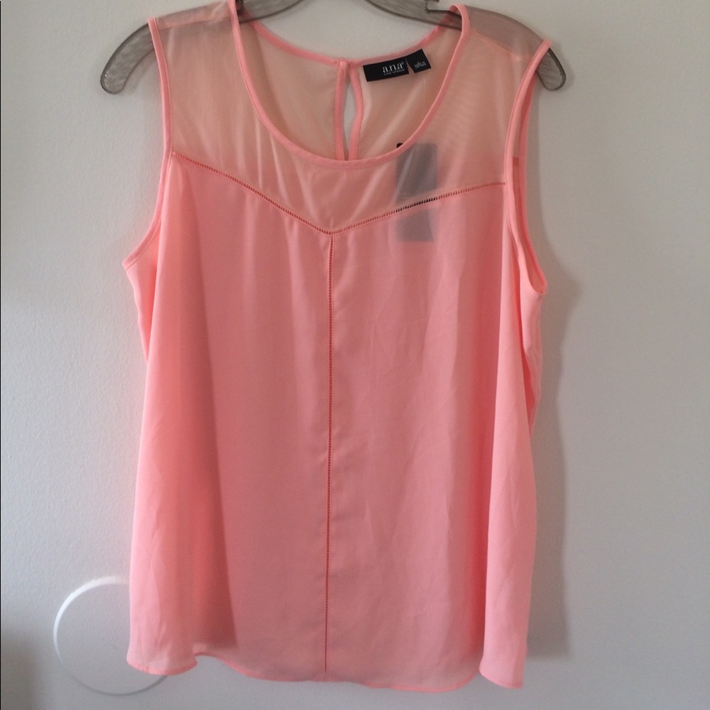 Pink sleeveless top