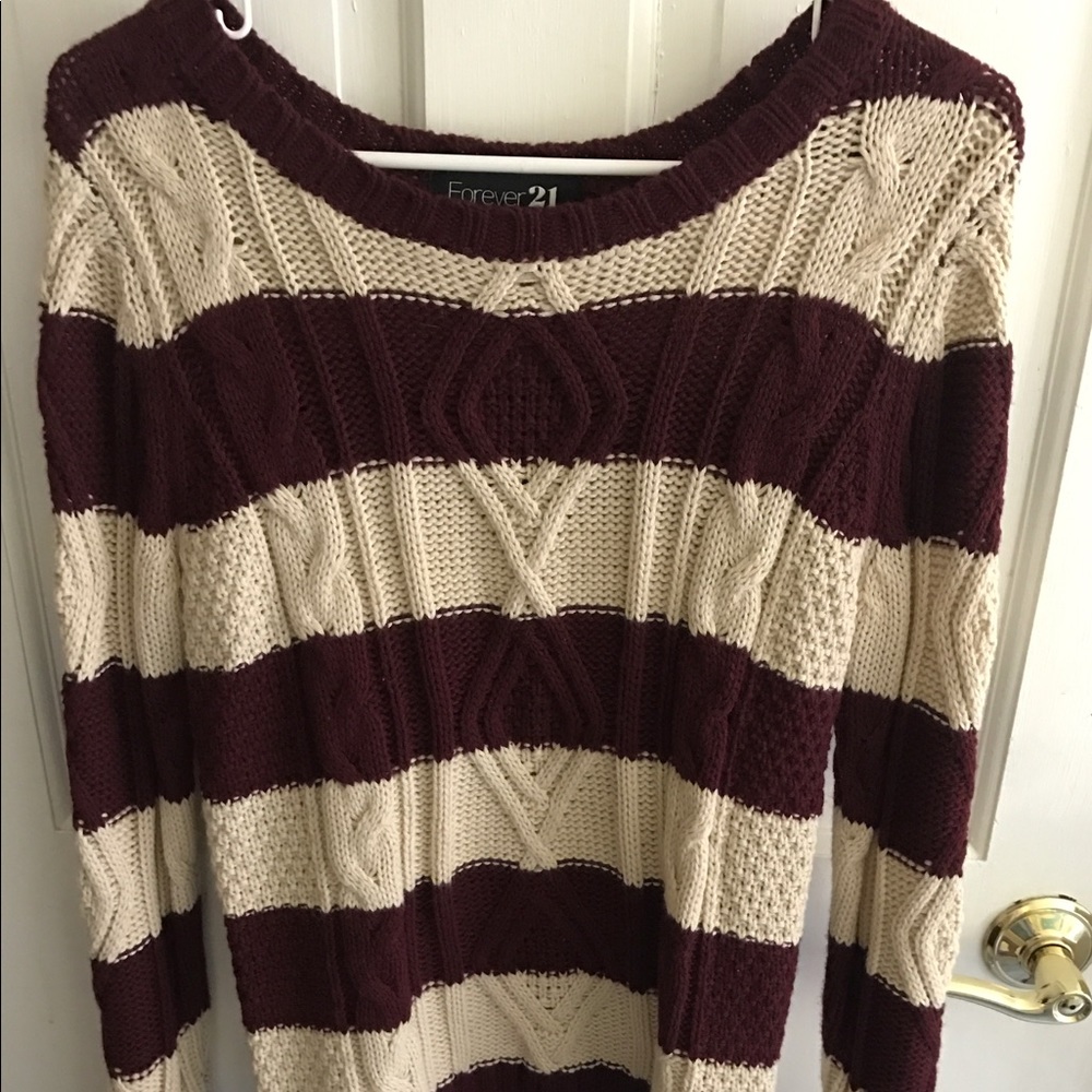 Striped super warm sweater