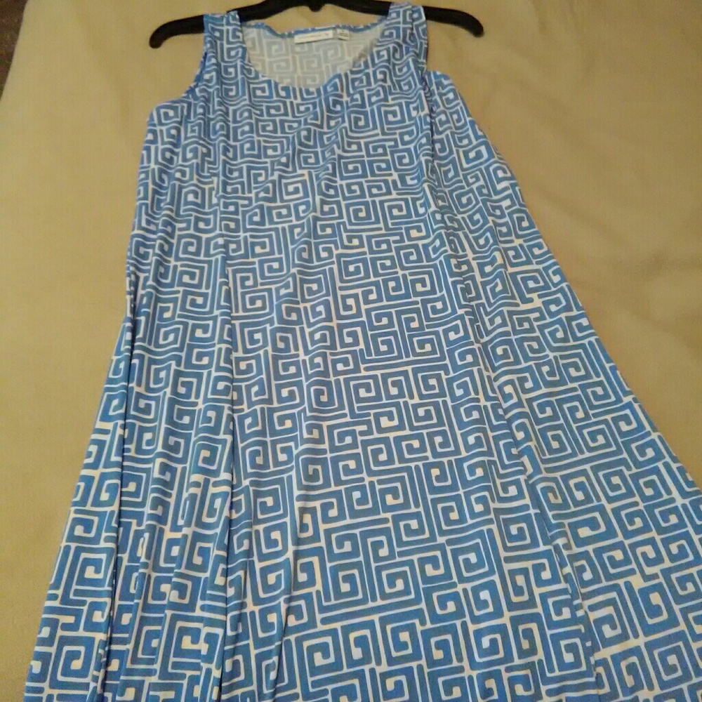 Blue knee length dress