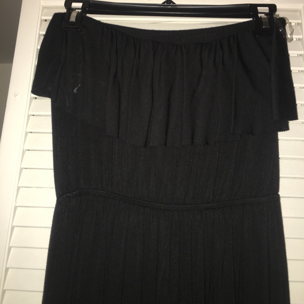 Black strapless maxi