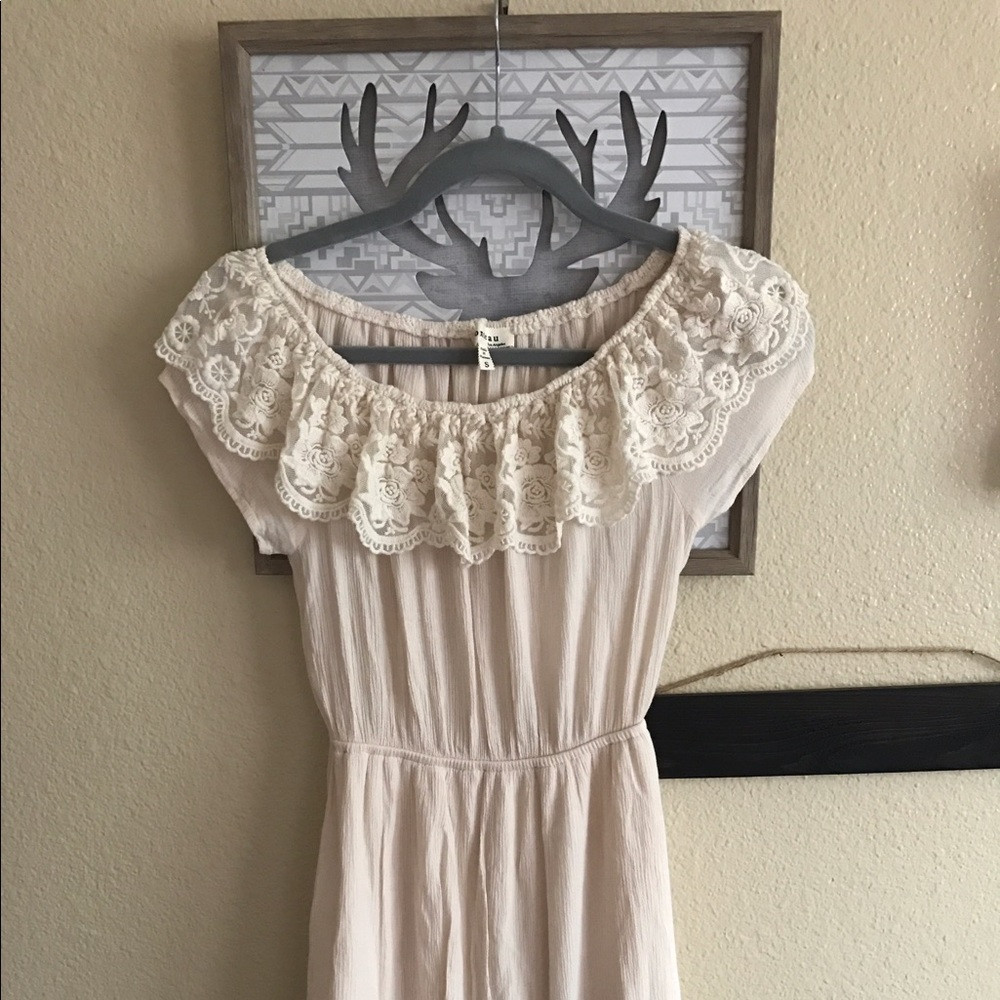 Summer cream lace dress
