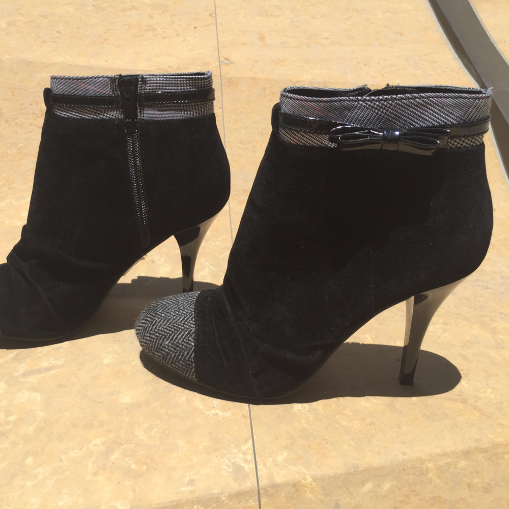 NWT Black Stiletto Ankle Boots
