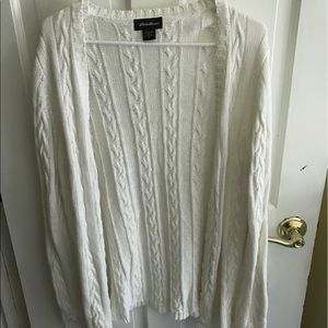 White cardigan